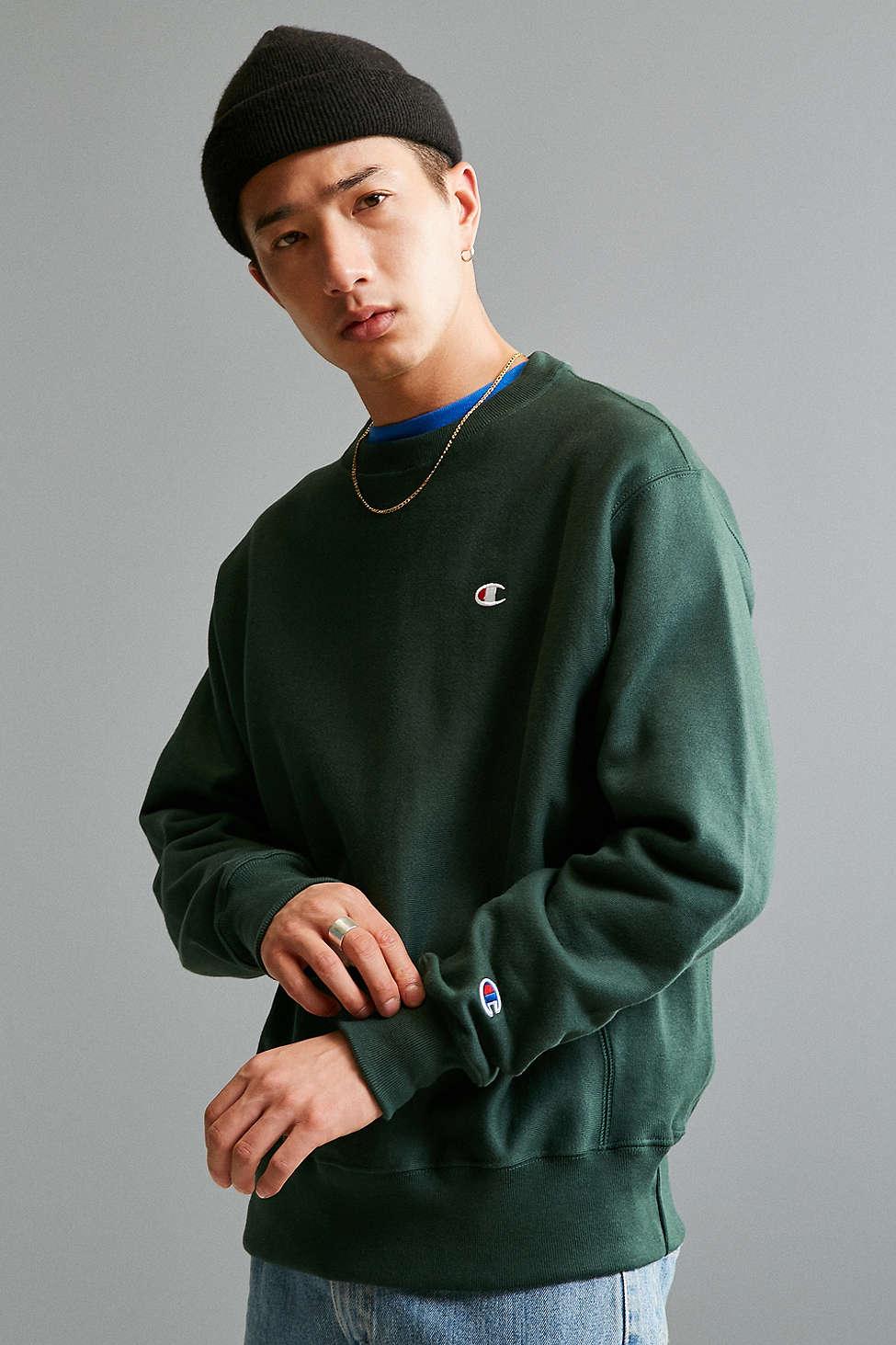 Champion sweater dark green long sleeve hot sale